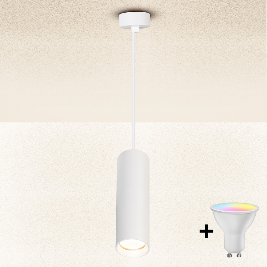 Brilagi - LED RGBW stmievateľný luster na lanku SELE 1xGU10/6,5W/230V 2700-6500K biela