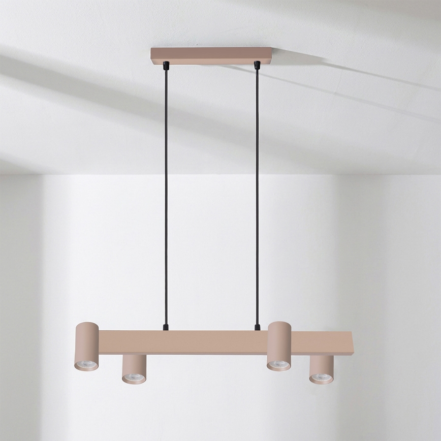 Brilagi - LED RGBW stmievateľný luster na lanku SELE 4xGU10/6,5W/230V 2700-6500K béžová
