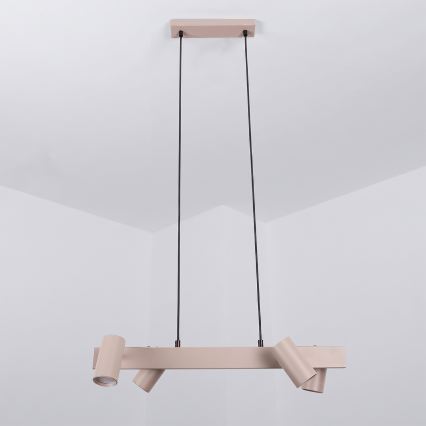 Brilagi - LED RGBW stmievateľný luster na lanku SELE 4xGU10/6,5W/230V 2700-6500K béžová