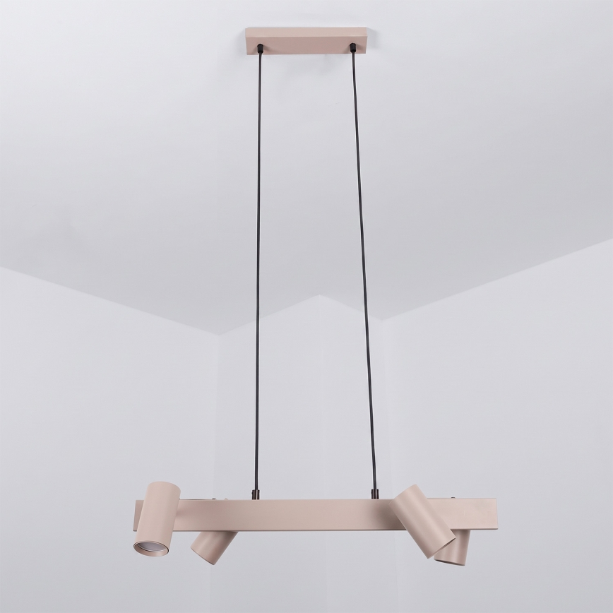 Brilagi - LED RGBW stmievateľný luster na lanku SELE 4xGU10/6,5W/230V 2700-6500K béžová