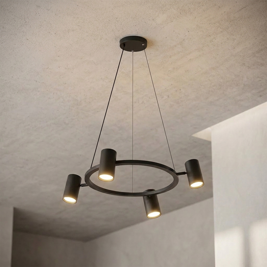 Brilagi - LED RGBW stmievateľný luster na lane SELE 4xGU10/6,5W/230V 2700-6500K čierna