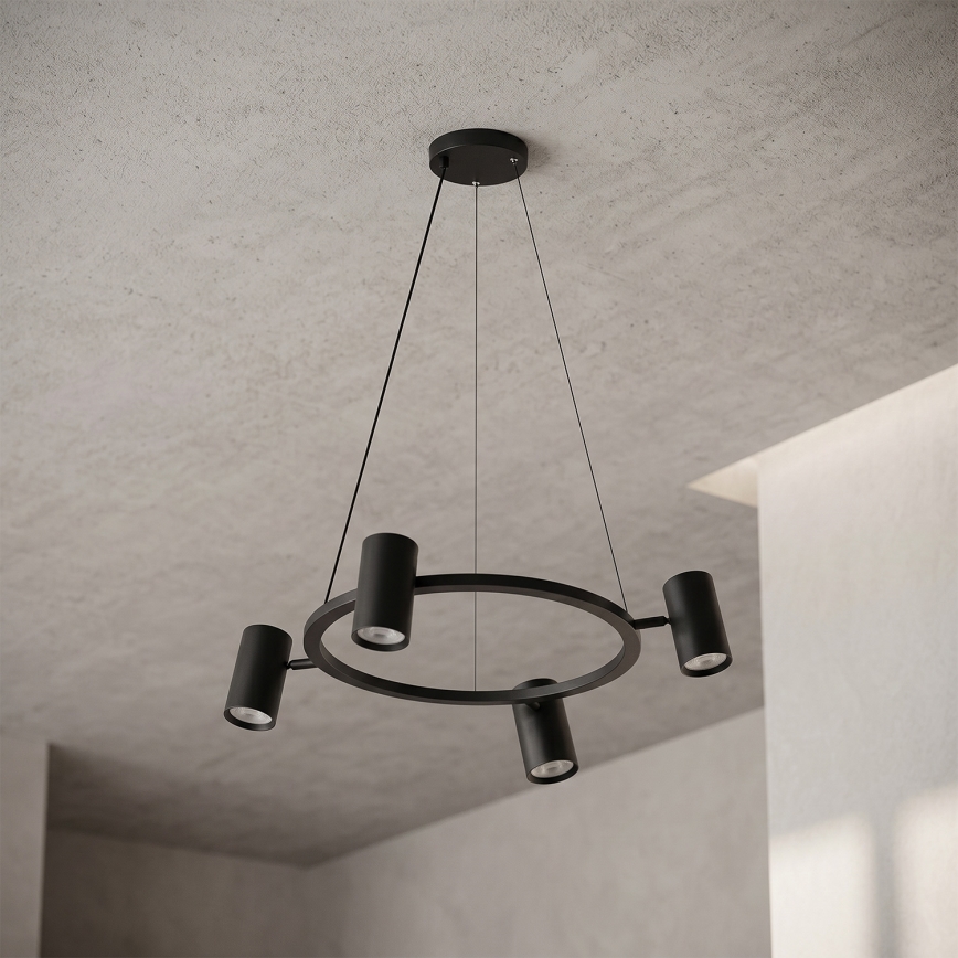 Brilagi - LED RGBW stmievateľný luster na lane SELE 4xGU10/6,5W/230V 2700-6500K čierna