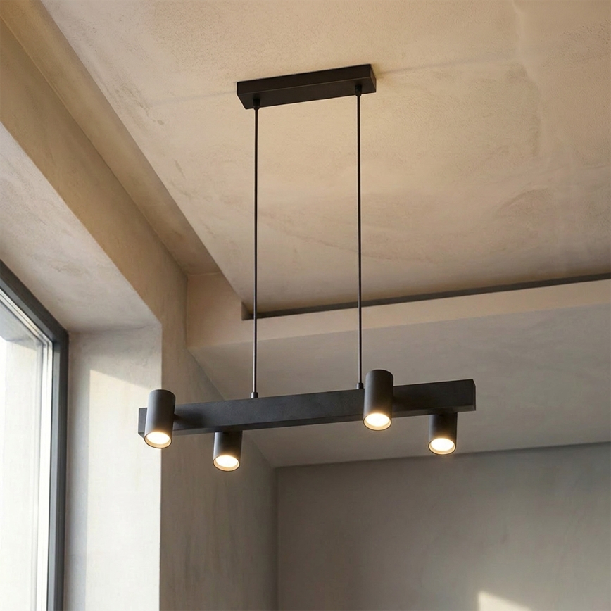 Brilagi - LED RGBW Stmievateľný luster na lanku SELE 4xGU10/6,5W/230V 2700-6500K čierna