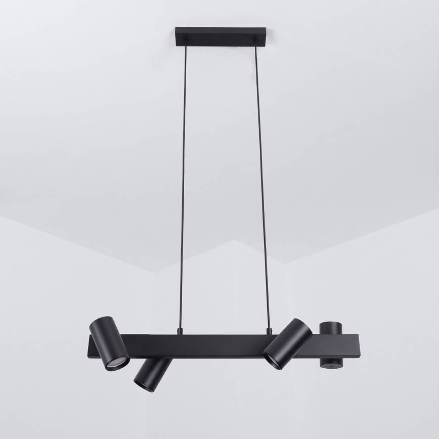 Brilagi - LED RGBW Stmievateľný luster na lanku SELE 4xGU10/6,5W/230V 2700-6500K čierna