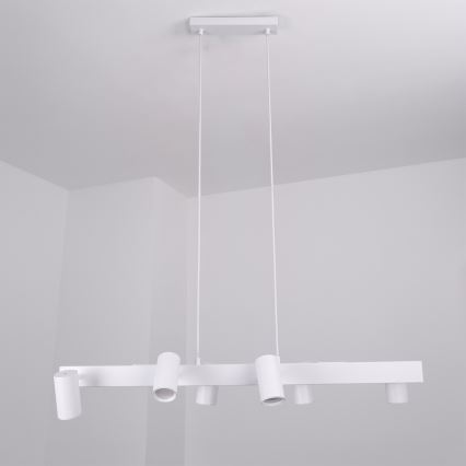 Brilagi - LED RGBW Stmievateľný luster na lankách SELE 6xGU10/6,5W/230V 2700-6500K biela + diaľkové ovládanie