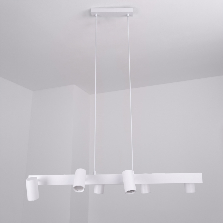 Brilagi - LED RGBW Stmievateľný luster na lankách SELE 6xGU10/6,5W/230V 2700-6500K biela + diaľkové ovládanie