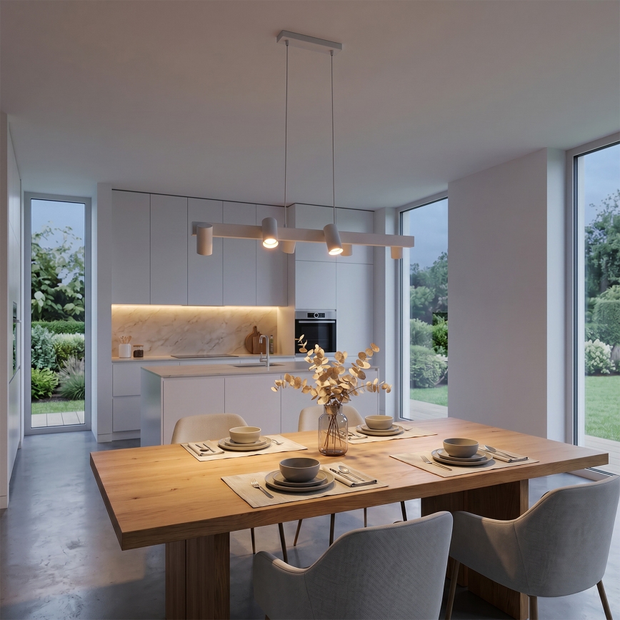 Brilagi - LED RGBW Stmievateľný luster na lankách SELE 6xGU10/6,5W/230V 2700-6500K biela + diaľkové ovládanie