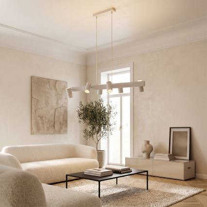 Brilagi - LED RGBW Stmievateľný luster na lankách SELE 6xGU10/6,5W/230V 2700-6500K biela + diaľkové ovládanie