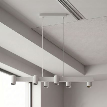 Brilagi - LED RGBW Stmievateľný luster na lankách SELE 6xGU10/6,5W/230V 2700-6500K biela + diaľkové ovládanie