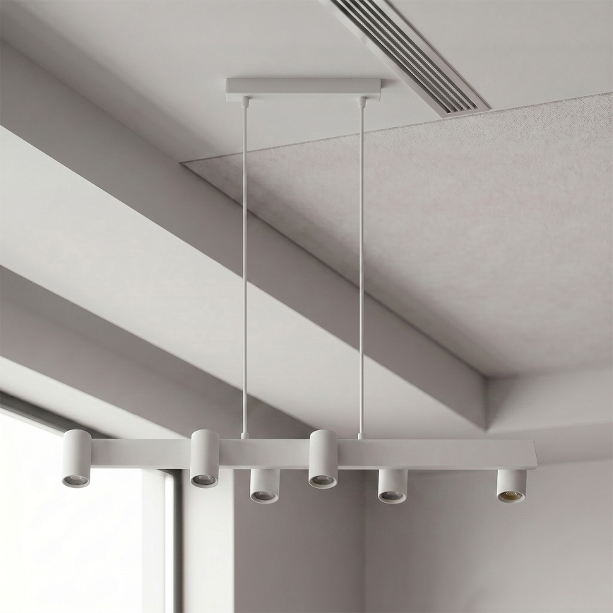 Brilagi - LED RGBW Stmievateľný luster na lankách SELE 6xGU10/6,5W/230V 2700-6500K biela + diaľkové ovládanie