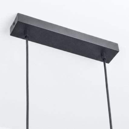 Brilagi - LED RGBW Stmievateľný luster na lanku SELE 6xGU10/6,5W/230V 2700-6500K čierna/dubový dekor + diaľkové ovládanie