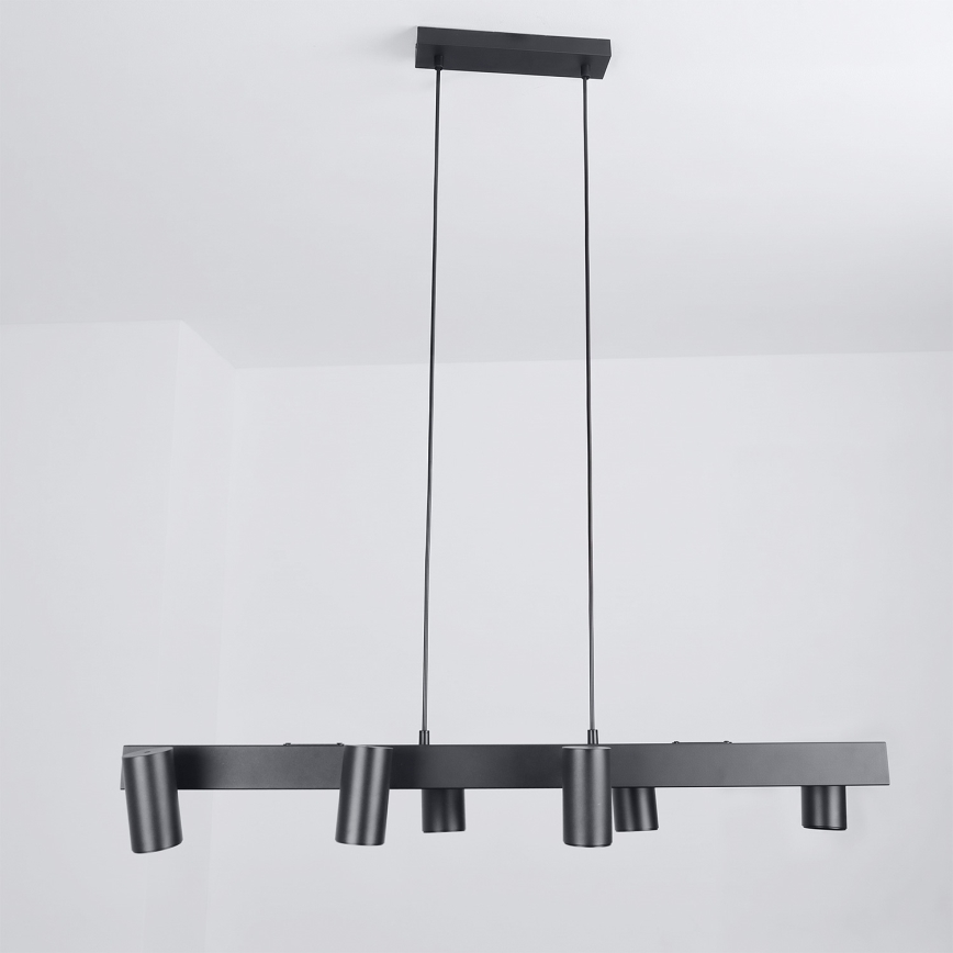 Brilagi - LED RGBW stmievateľný luster na lanku SELE 6xGU10/6,5W/230V 2700-6500K čierna + diaľkové ovládanie