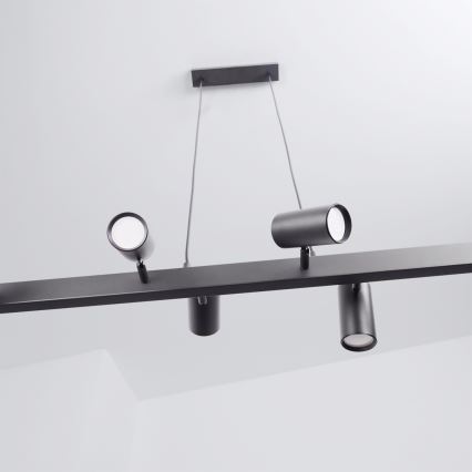 Brilagi - LED RGBW stmievateľný luster na lanku SELE 6xGU10/6,5W/230V 2700-6500K čierna + diaľkové ovládanie