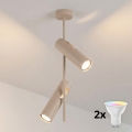 Brilagi - LED RGBW Stmievateľný luster na tyči BRANCH 2xGU10/6,5W/230V 2700-6500K béžová