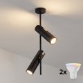 Brilagi - LED RGBW Stmievateľný luster na tyči BRANCH 2xGU10/6,5W/230V 2700-6500K čierny