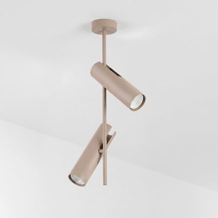Brilagi - LED RGBW Stmievateľný luster na tyči BRANCH 2xGU10/6,5W/230V 2700-6500K béžová