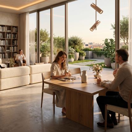 Brilagi - LED RGBW Stmievateľný luster na tyči BRANCH 2xGU10/6,5W/230V 2700-6500K béžová