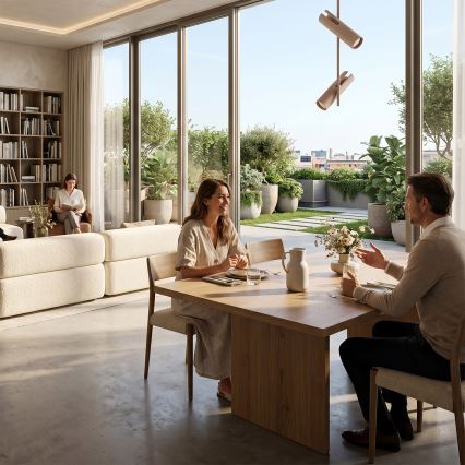 Brilagi - LED RGBW Stmievateľný luster na tyči BRANCH 2xGU10/6,5W/230V 2700-6500K béžová