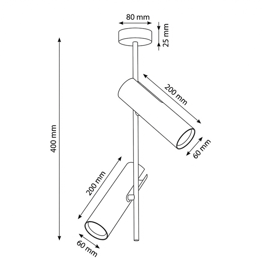 Brilagi - LED RGBW stmievateľný luster na tyči BRANCH 2xGU10/6,5W/230V 2700-6500K biela