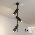 Brilagi - LED RGBW Stmievateľný luster na tyči BRANCH 3xGU10/6,5W/230V 2700-6500K čierna