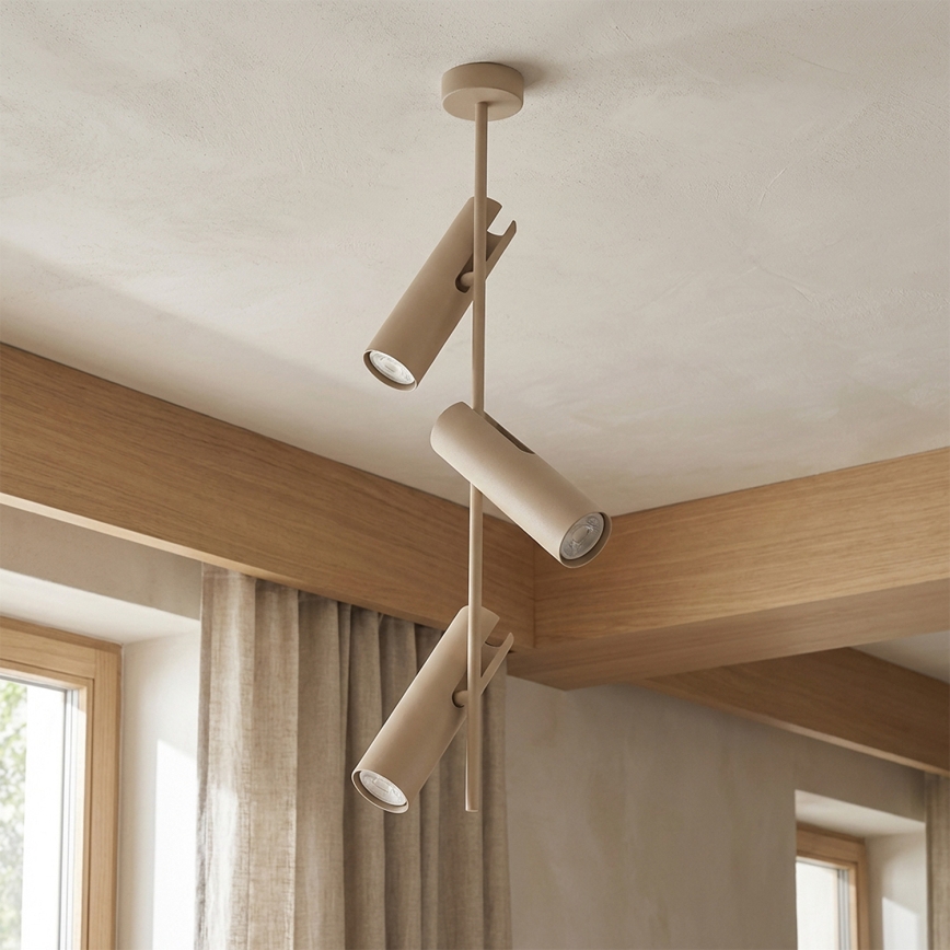 Brilagi - LED RGBW stmievateľný luster na tyči BRANCH 3xGU10/6,5W/230V 2700-6500K béžová