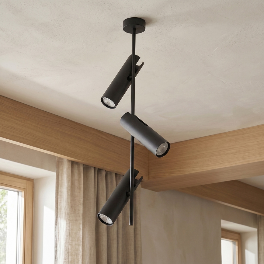 Brilagi - LED RGBW Stmievateľný luster na tyči BRANCH 3xGU10/6,5W/230V 2700-6500K čierna