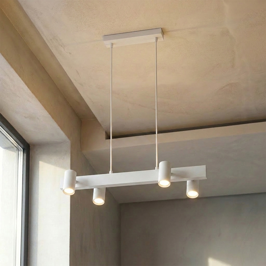 Brilagi - LED RGBW stmievateľný luster na lane SELE 4xGU10/6,5W/230V 2700-6500K biela