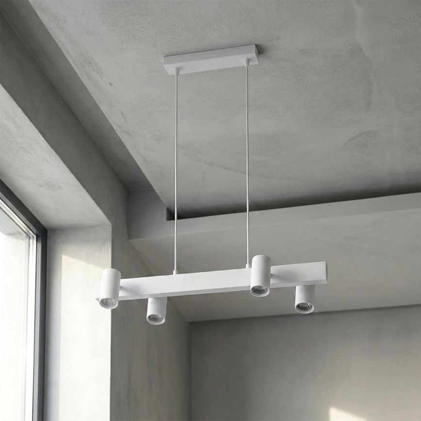 Brilagi - LED RGBW stmievateľný luster na lane SELE 4xGU10/6,5W/230V 2700-6500K biela