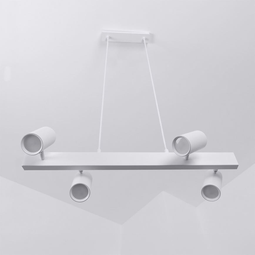 Brilagi - LED RGBW stmievateľný luster na lane SELE 4xGU10/6,5W/230V 2700-6500K biela