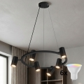 Brilagi - LED RGBW Stmievateľný závesný luster na lanku SELE 6xGU10/6,5W/230V 2700-6500K čierna + diaľkové ovládanie