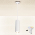 Brilagi - LED RGBW stmievateľný závesný luster SELE 1xGU10/4,8W/230V 3000K biely + diaľkové ovládanie