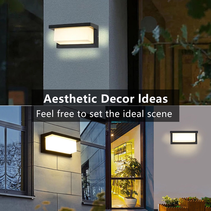 BRILAGI - LED RGBW Stmievané vonkajšie nástenné svietidlo BRICKY 1xE27/12W/230V 2700-6500K IP54 čierna