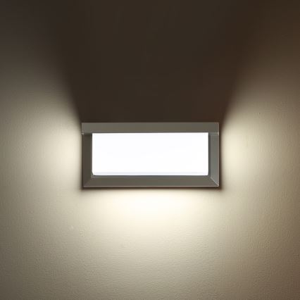 BRILAGI - LED RGBW stmievateľné vonkajšie nástenné svietidlo BRICKY 1xE27/12W/230V 2700-6500K IP54 sivá