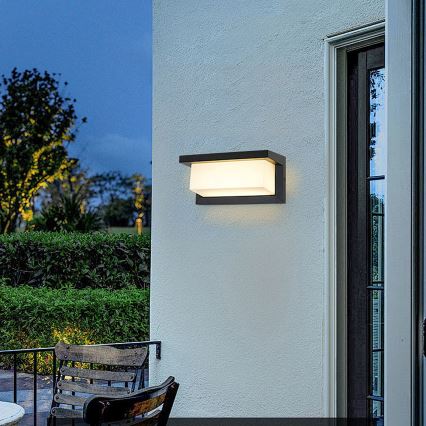 Brilagi - LED RGBW Stmievané vonkajšie nástenné svietidlo BRICKY 1xE27/15W/230V 2700-6500K IP54 čierna