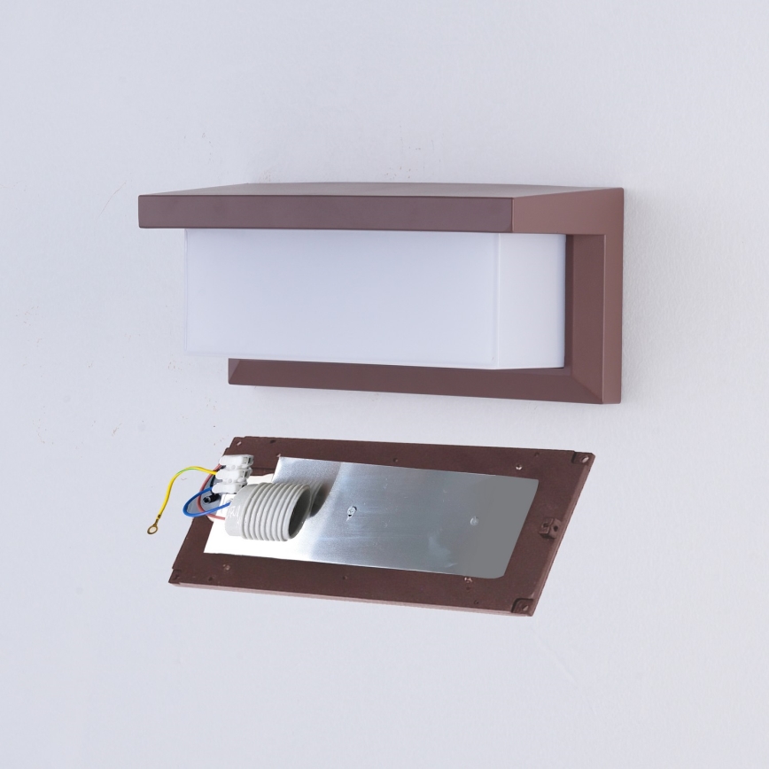 Brilagi - LED RGBW Stmievateľné vonkajšie nástenné svietidlo BRICKY 1xE27/15W/230V 2700-6500K IP54 hnedá