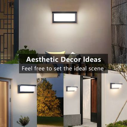 Brilagi - LED RGBW Stmievateľné vonkajšie nástenné svietidlo BRICKY 1xE27/9W/230V 2700-6500K antracit IP54