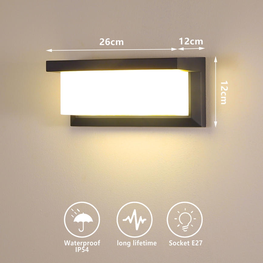 Brilagi - LED RGBW Stmievateľné vonkajšie nástenné svietidlo BRICKY 1xE27/9W/230V 2700-6500K antracit IP54