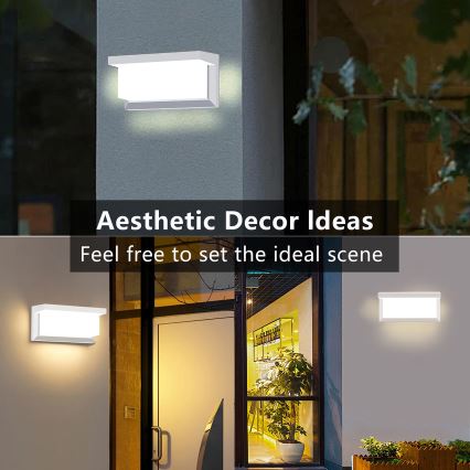 Brilagi - LED RGBW Stmievateľné vonkajšie nástenné svietidlo BRICKY 1xE27/9W/230V 2700-6500K IP54 biela