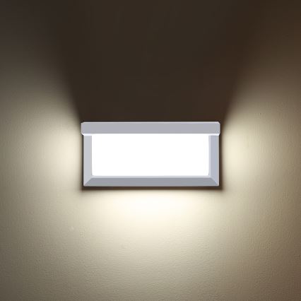 Brilagi - LED RGBW Stmievateľné vonkajšie nástenné svietidlo BRICKY 1xE27/9W/230V 2700-6500K IP54 biela