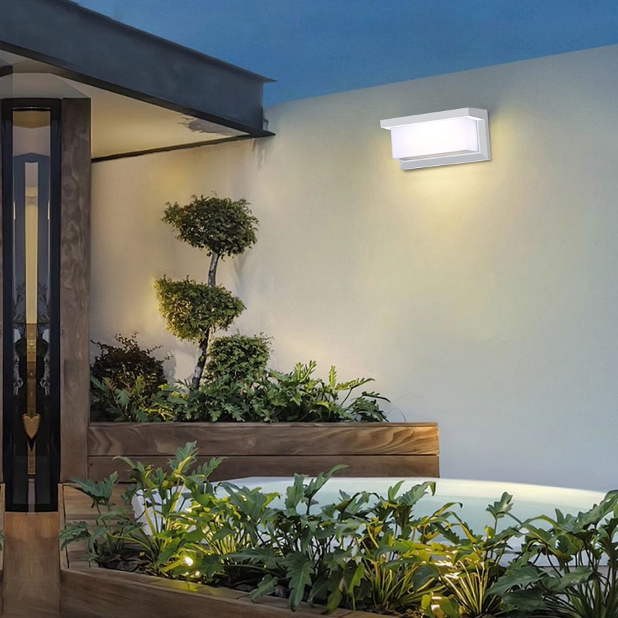Brilagi - LED RGBW Stmievateľné vonkajšie nástenné svietidlo BRICKY 1xE27/9W/230V 2700-6500K IP54 biela