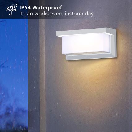 Brilagi - LED RGBW Stmievateľné vonkajšie nástenné svietidlo BRICKY 1xE27/9W/230V 2700-6500K IP54 biela
