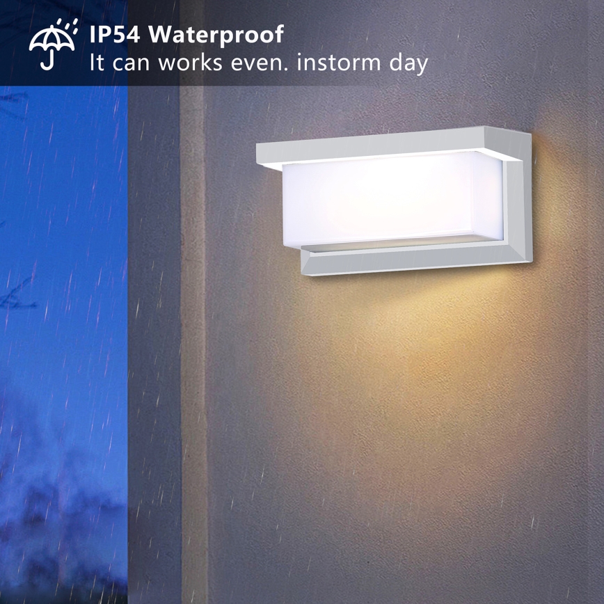Brilagi - LED RGBW Stmievateľné vonkajšie nástenné svietidlo BRICKY 1xE27/9W/230V 2700-6500K IP54 biela