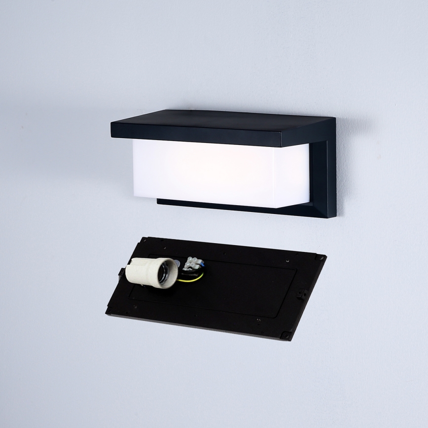 Brilagi - LED RGBW Stmievané vonkajšie nástenné svietidlo BRICKY 1xE27/9W/230V 2700-6500K IP54 čierna