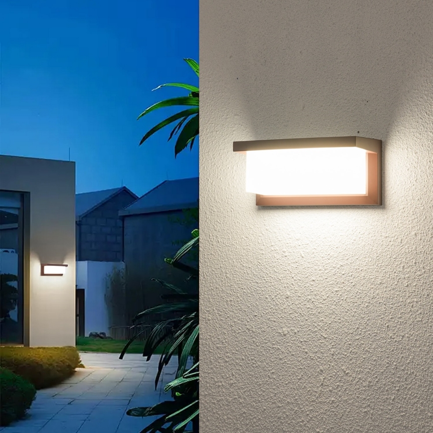 Brilagi - LED RGBW Stmievateľné vonkajšie nástenné svietidlo BRICKY 1xE27/9W/230V 2700-6500K IP54 hnedá