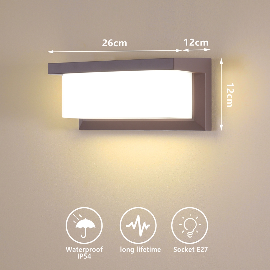 Brilagi - LED RGBW Stmievateľné vonkajšie nástenné svietidlo BRICKY 1xE27/9W/230V 2700-6500K IP54 hnedá