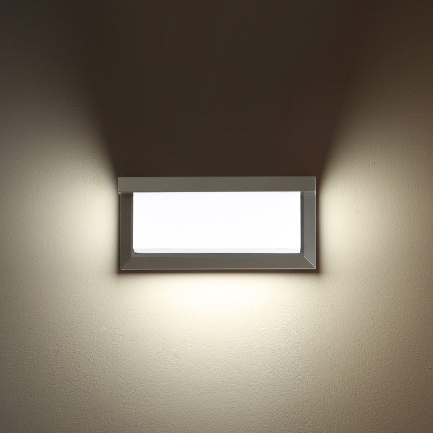Brilagi - LED RGBW stmievateľné vonkajšie nástenné svietidlo BRICKY 1xE27/9W/230V 2700-6500K IP54 sivá