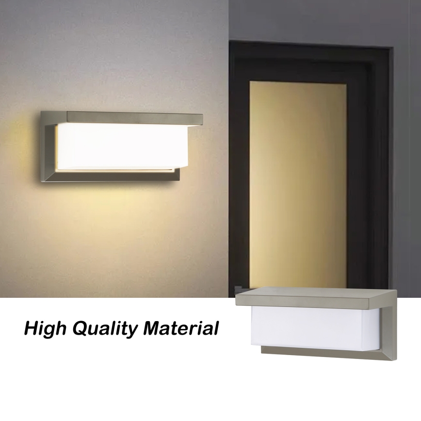 Brilagi - LED RGBW stmievateľné vonkajšie nástenné svietidlo BRICKY 1xE27/9W/230V 2700-6500K IP54 sivá