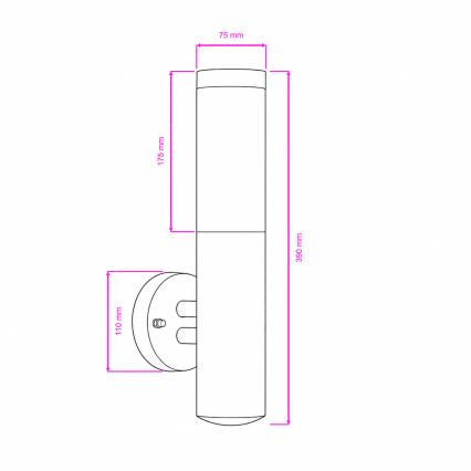 BRILAGI - LED RGBW stmievateľné vonkajšie nástenné svietidlo ELIA 1xE27/6,5W/230V 2700-6500K IP44 Wi-Fi matný chróm