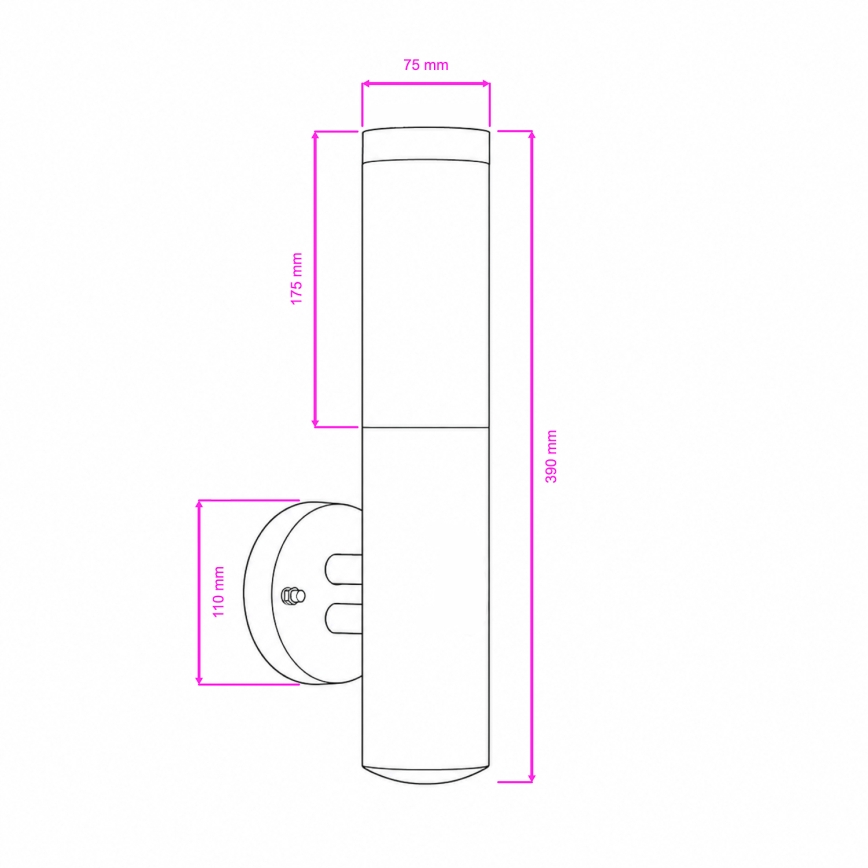 BRILAGI - LED RGBW stmievateľné vonkajšie nástenné svietidlo ELIA 1xE27/6,5W/230V 2700-6500K IP44 Wi-Fi matný chróm