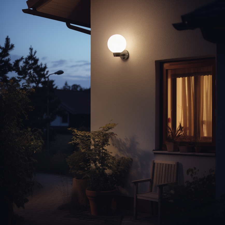 BRILAGI - LED RGBW Stmievateľné vonkajšie nástenné svietidlo HARBOR 1xE27/12W/230V 2700-6500K IP33 čierna/biela